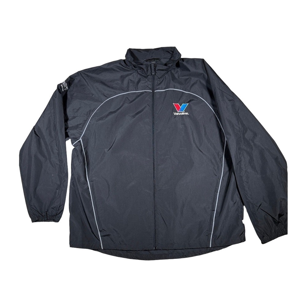Valvoline Sears Auto Center Mens Windbreaker Jacket Black XXLT All Weather 2XL
